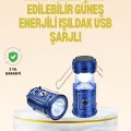 BUĞZ Katlanabilir USB Çıkışlı Kamp Feneri – Şarj Edilebilir, Dayanıklı ve Çok Fonksiyonlu