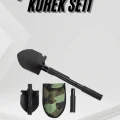 BUĞZ Katlanır Portatif Kazma Kürek Seti Portatif Çelik Taşıma Çantalı Pusulalı