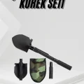 BUĞZ Katlanır Portatif Kazma Kürek Seti Portatif Çelik Taşıma Çantalı Pusulalı
