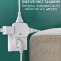 BUĞZ Katlanır Priz  3 Gözlü