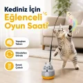 BUĞZ Kedi Şekilli Dönen Peluş Balıklı Olta Oyuncağı