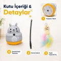 BUĞZ Kedi Şekilli Dönen Peluş Balıklı Olta Oyuncağı