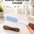 BUĞZ Kendi Kendini Temizleyen Saç Tarağı – Anti-Statik, Silikon Uçlu, ABS Malzeme, 22x4 cm