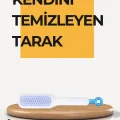 BUĞZ Kendi Kendini Temizleyen Saç Tarağı – Anti-Statik, Silikon Uçlu, ABS Malzeme, 22x4 cm