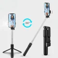 BUĞZ Kendiliğinden Led Işıklı Kumandalı Uzayabilen Selfie Çubuğu,masa Üstü Tripod