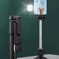 BUĞZ Kendiliğinden Led Işıklı Kumandalı Uzayabilen Selfie Çubuğu,masa Üstü Tripod
