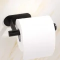 BUĞZ Kendinden Yapışkanlı Tuvalet Kağıtlığı – Mat Siyah Modern Banyo Rulo Askısı