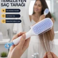 BUĞZ Kendini Temizleyen Ergonomik Saç Tarağı – ABS Gövde, Silikon Diş