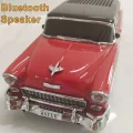 BUĞZ Kırmızı bluetooth hoparlör 10 watt FM radyo SD kart USB destekli nostaljik araba tasarım
