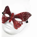 BUĞZ Kırmızı Dantel Masquerade Maskesi 7 No