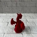BUĞZ Kırmızı Ejderha Biblo 12 cm Dekoratif Fantastik Obje Hediyelik Süs Eşyası