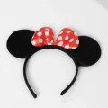 BUĞZ Kırmızı Fiyonklu Minnie Mouse Taç Fare Tacı Kafa Bandı