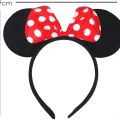 BUĞZ Kırmızı Fiyonklu Minnie Mouse Taç Fare Tacı Kafa Bandı