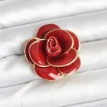 BUĞZ Kırmızı Gül Model Broş