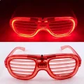 BUĞZ Kırmızı Led Işıklı Parti Gözlüğü - Neon Glow Şerit Gözlük 3 Modlu