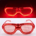 BUĞZ Kırmızı Led Işıklı Parti Gözlüğü - Neon Glow Şerit Gözlük 3 Modlu