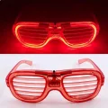 BUĞZ Kırmızı Led Işıklı Parti Gözlüğü - Neon Glow Şerit Gözlük 3 Modlu