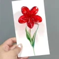 BUĞZ Kırmızı Lotus Toka 6 cm (Kartsız)