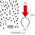 BUĞZ Kırmızı Renk Buradayım Ok Tacı Kaybolmam İşaret Tacı Keçe