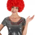 BUĞZ Kırmızı Renk Kıvırcık Afro Bonus Peruk Bx40