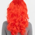  Kırmızı Renk Uzun Dalgalı Parti Peruğu
