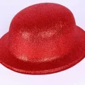 BUĞZ Kırmızı Renk Yuvarlak Simli Plastik Parti Şapkası