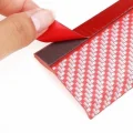  Kırmızı Renkli 2,5 Metre Araba Oto Ön Tampon Koruyucu Kauçuk Pratik Tampon Şerit Bant Döşeme