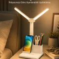 BUĞZ Kısılabilir LED Masa Lambası – Kalemlik, Telefon Standı ve Okuma Işığı Bir Arada Yeni Nesil