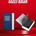 BUĞZ Kitap Görünümlü Gizli Kasa Büyük Boy Anahtarlı Kilitli Para Kasası - Lisinya