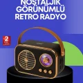 BUĞZ Klasik Retro Radyo – Bluetooth Destekli, FM Özellikli Şarjlı Hoparlör