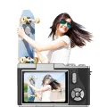 BUĞZ Kompakt 4K Dijital Kamera 48 MP Sensör 8X Zoom Flip Ekran Vlog ve Selfie Uyumlu