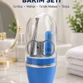 BUĞZ Kompakt Manikür Bakım Seti Mavi Taşınabilir Kişisel Bakım Çantası