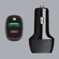 BUĞZ Kompakt Tasarımlı Type-C + USB Girişli Araç Şarj Başlığı