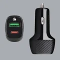  Kompakt Tasarımlı Type-C + USB Girişli Araç Şarj Başlığı