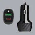 BUĞZ Kompakt Tasarımlı Type-C + USB Girişli Araç Şarj Başlığı - BUĞZ