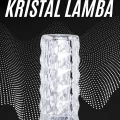 BUĞZ Kristal Lamba Masa Lambası Şarjlı Masa Lambası Dokunmatik Sensör Usb Şarjlı