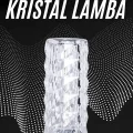  Kristal Lamba Masa Lambası Şarjlı Masa Lambası Dokunmatik Sensör Usb Şarjlı