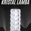  Kristal Lamba Masa Lambası Şarjlı Masa Lambası Dokunmatik Sensör Usb Şarjlı