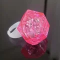 Kristal Tasarımlı Led Işıklı Pembe Yüzük