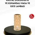 BUĞZ Kristal Tasarımlı RGB LED Gece Lambası – Kumandalı, Renk Değiştiren Dekoratif Işık
