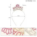 BUĞZ Kristal Taşlı Pembe Birthday Princess Yazılı Parti Tacı 19x11 Cm