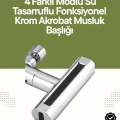 BUĞZ Krom Musluk Başlığı | 4ü 1 Arada Su Çıkışı | Kolay Montajlı