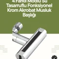  Krom Musluk Başlığı | 4ü 1 Arada Su Çıkışı | Kolay Montajlı