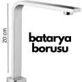 BUĞZ Krom Mutfak Evye Batarya İçin Köşeli Su Borusu Paslanmaz ve Eca Uyumlu 20x20