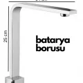 BUĞZ Krom Mutfak Evye Batarya İçin Köşeli Su Borusu Paslanmaz ve Eca Uyumlu 25x25