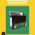  KTF-1428 Solar Panel Destekli Şarjlı Bluetooth Hoparlör – FM/AM/SW Radyo, AUX ve TF Kart Girişli