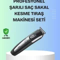BUĞZ Kuaför Tipi Şarjlı Saç ve Sakal Kesme Makinesi Güçlü Motorlu