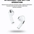 BUĞZ Kulak İçi Kablosuz Bluetooth Kulaklık - Beyaz Renk, Dokunmatik Kontrol ve Suya Dayanıklı