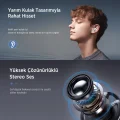 BUĞZ Kulak İçi Kablosuz Bluetooth Kulaklık, Dokunmatik Kontrol ve Gürültü Önleme Özellikli, Beyaz Renk