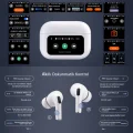BUĞZ Kulak İçi Kablosuz Bluetooth Kulaklık, Dokunmatik Kontrol ve Gürültü Önleme Özellikli, Beyaz Renk